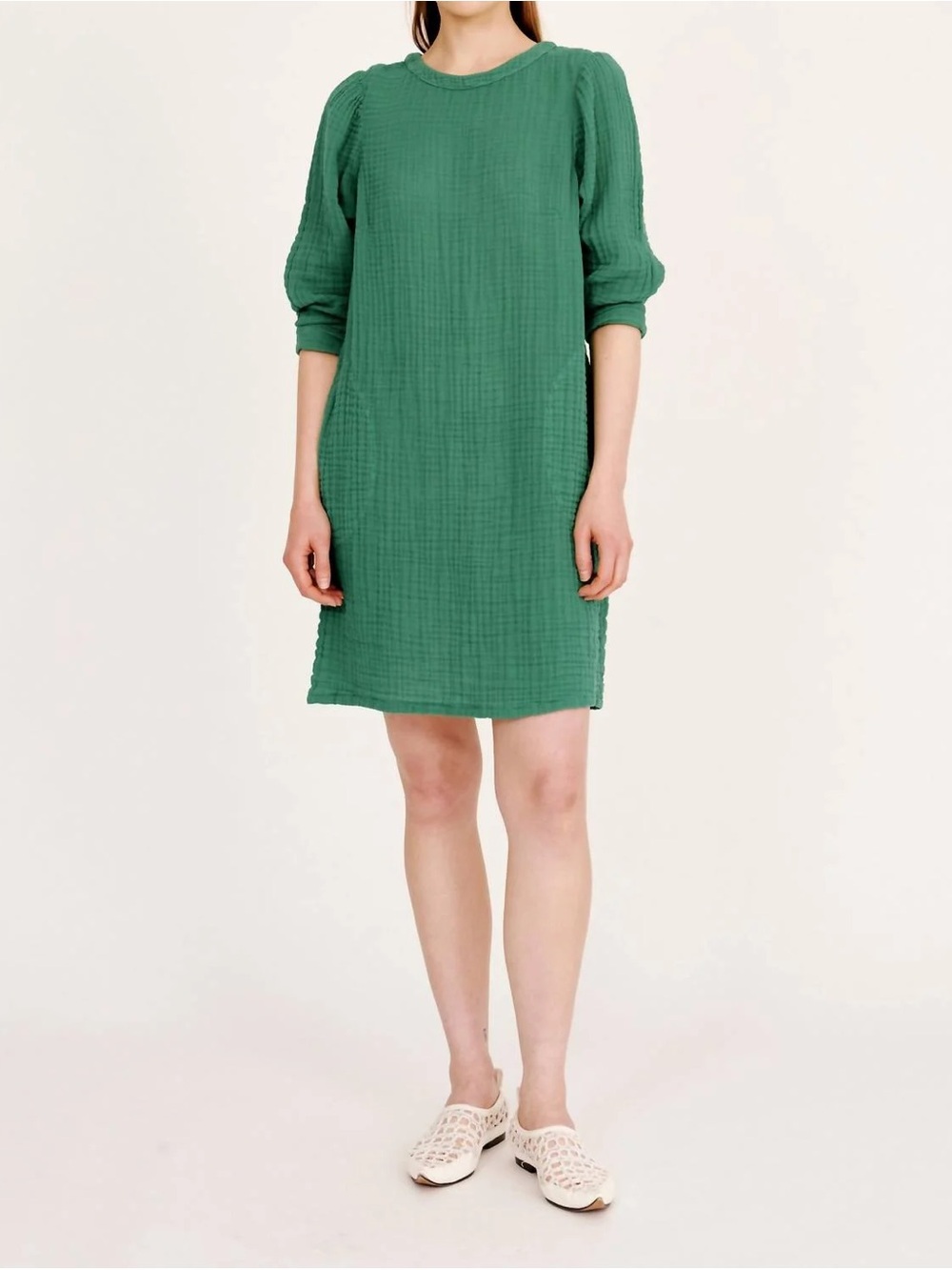 Raquel Allegra Hyperion Shift Mini Dress Jade Green 1 Small NWT
